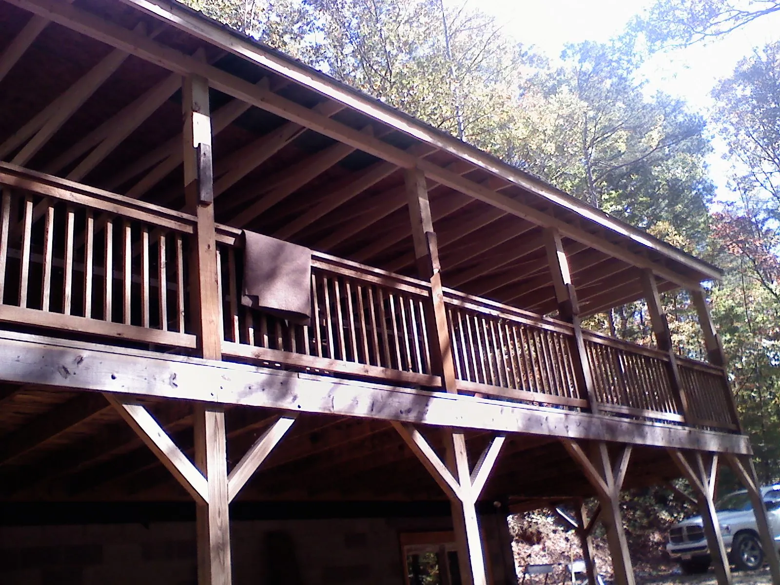 Timber framing under a new elevated porch and deck — Roof Leak Repair in Cropwell by Roofing Brothers